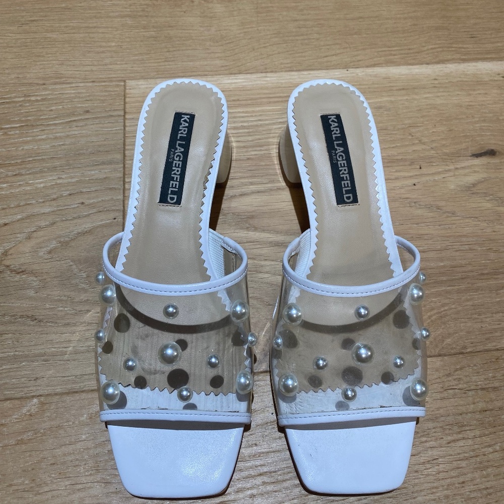 Karl Lagerfeld Marina Pearl Sandals - Size 7.5